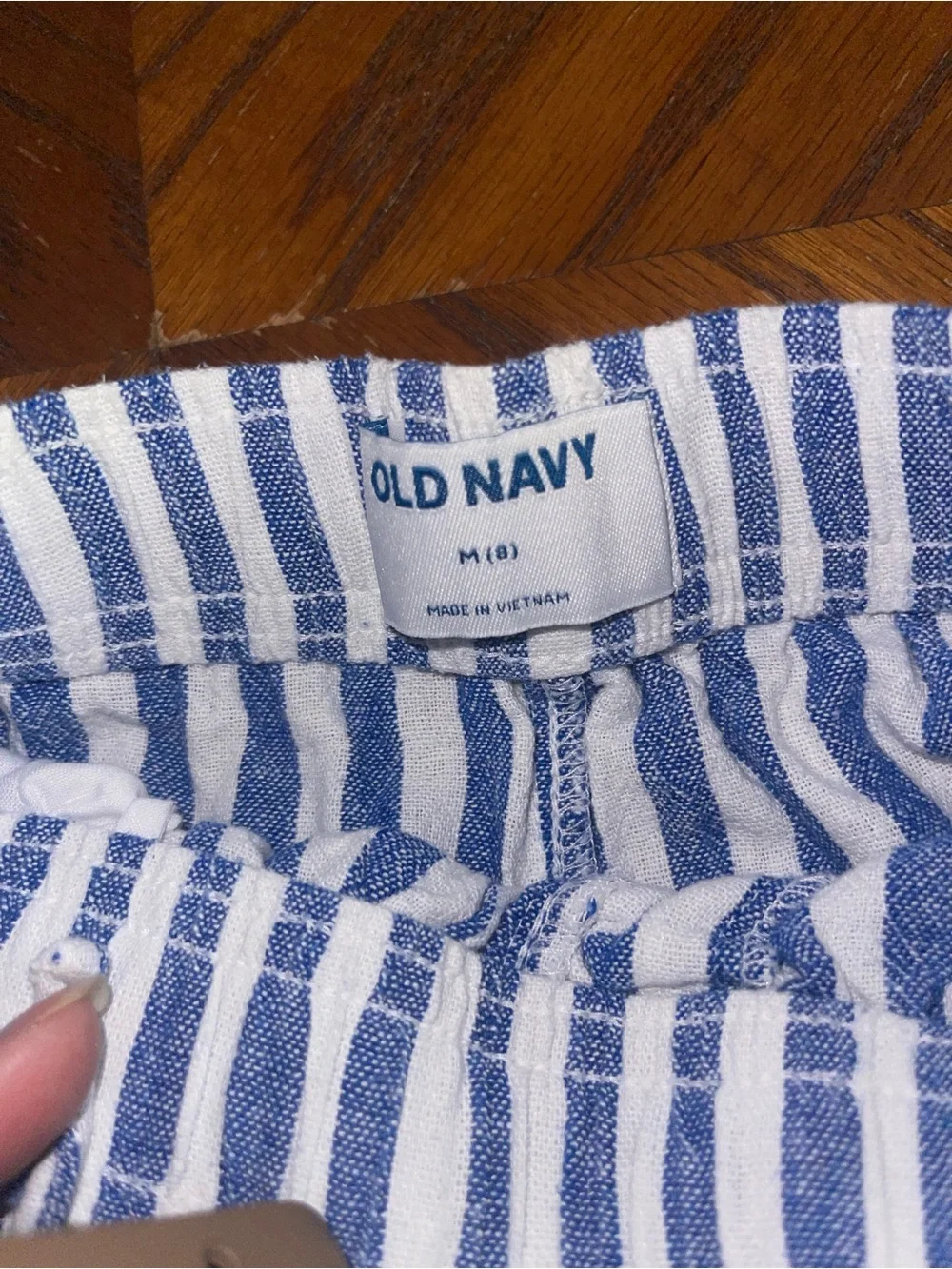 Old Navy Navy and White Striped Kids Pant